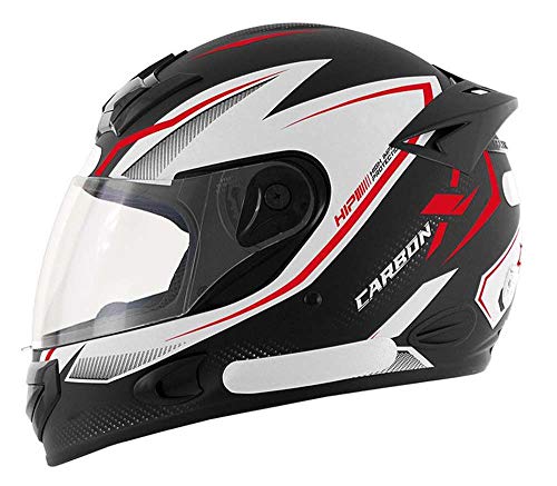 Capacete Moto MX2 Carbon X Preto com vermelho Brilhante 60