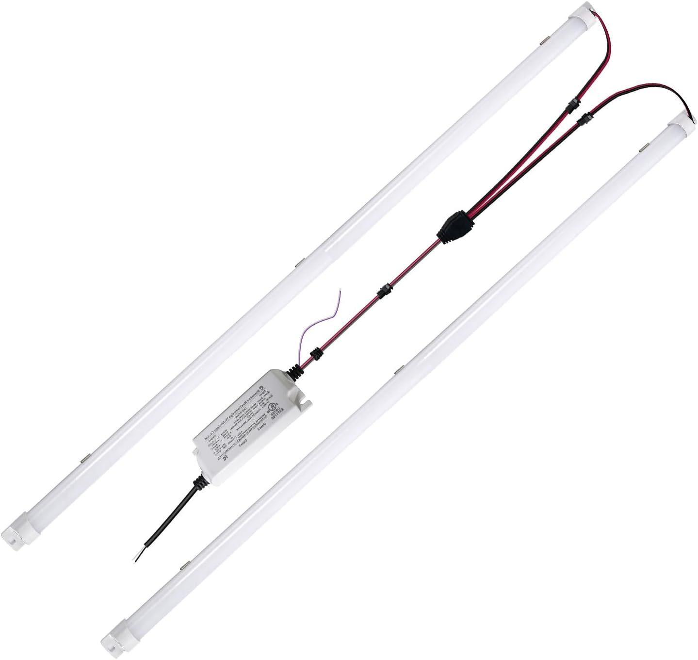4FT Magnetic LED Troffer Retrofit Kit, 2x4 FT LED Retrofit Kit,36W,5000K Daylight White,Super Bright 5400LM,0-10V Dimmable,T8 T10 T12 Fluorescent Replacement,UL Cert,Quick Easy Install