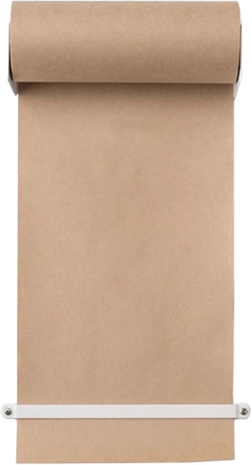 HTTGDGDH Bulletin Board Paper Wall Mounted Paper Roll Holder Kraft Paper Dispenser & Cutter, For Doodle Drawing Board/Writing Tablet For Craft Poster Art Paper Roll Christmas Bouq,White Steel-97cm/38