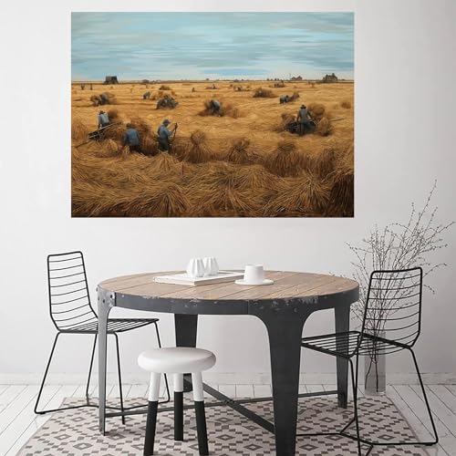 Impression paysage champ de blé FJASKER grand tableau 70x90