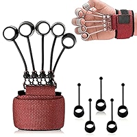 QCLUEU Entraîneur de force à la main, 3 niveaux de résistance, renforcement de la poignée pour la main, renforcement de la main et renforcement des doigts, renforcement de la formation de rééducation :