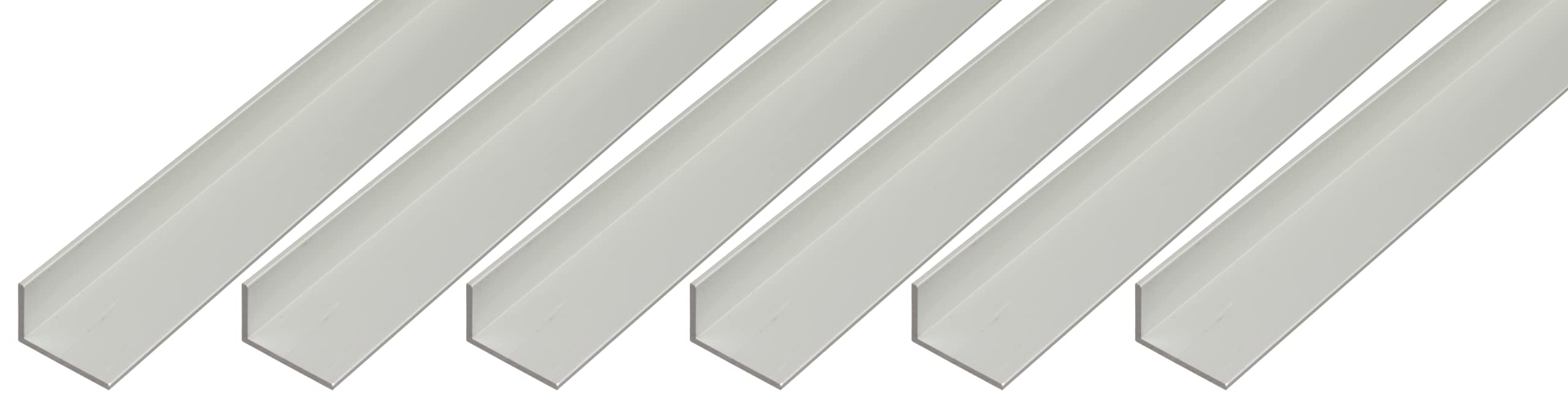 GAH-Alberts 498245 473723 kątownik aluminiowy, anodowany w kolorze srebrnym, 1000 x 20 x 10 mm, zestaw 6 sztuk