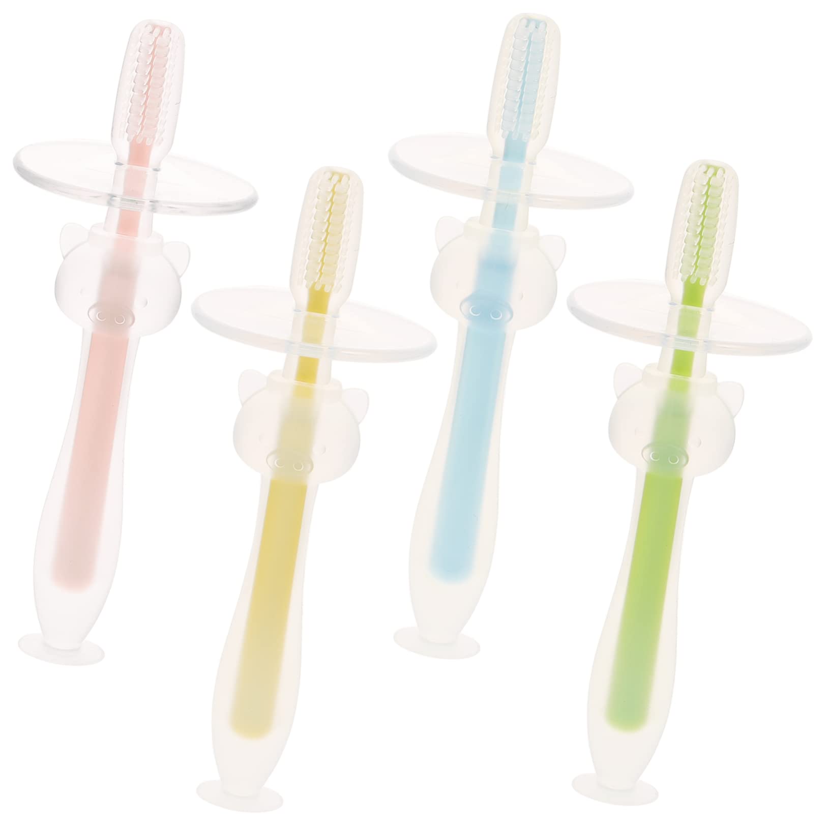 4 Set Di Spazzolini Da Per Bambini Con Impugnatura Ergonomica Per Ragazzi E Ragazze Base in Pulizia Orale 4 Pezzi*4