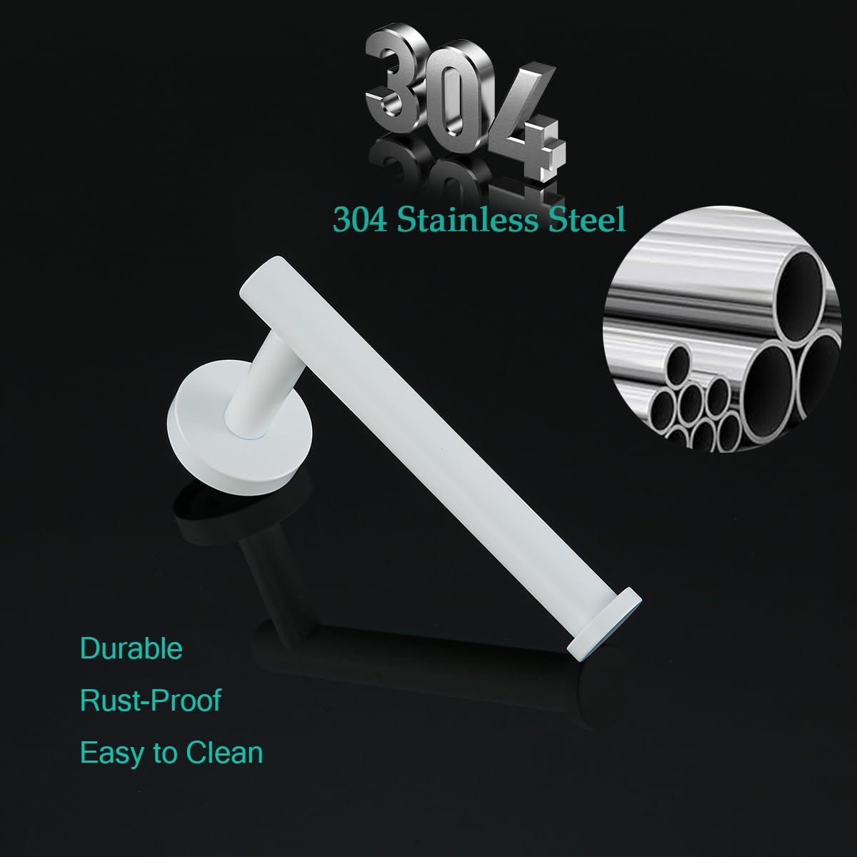 White Toilet Roll Holder Bathroom Toilet Paper Holder Wall-Mounted TP Toilet Tissue Holder — Amazon image 4