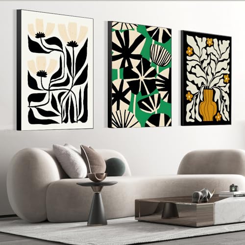 FCHUI Contemporary Minimalist Wall Art 32 ''X 24'' Set of 3 Wall Decor