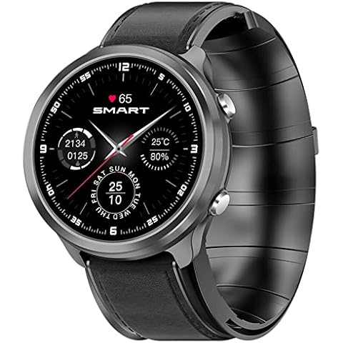 PINDOWS Smart Watch, With Heart Rate Sleep Monitor Fitness Tracker, 1.3'' Full Touch Fitness Watch, Ip68 Waterproof Sports Watches, With Sleep Tracker Pedometer, For Android Ios,Black Cover