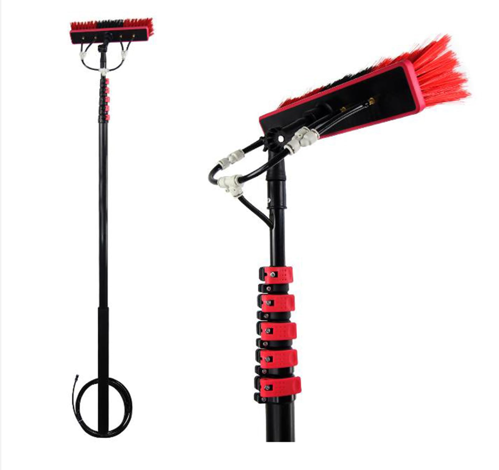 DUANHOZ Cleaning Kit Telescopic Brushcleaning Brush Solar Panel Cleaning Brush & Squeegee With Water Filter - Telescopic Water Fed Pole Kit For Photovoltaic And Solar Panel Glass
