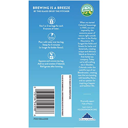 Celestial Seasonings Cold Brew Red, White & Blueberry Iced Tea Bags 18 Tea Bags thumb #1