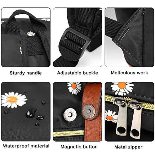 Malaxlx Daisy Flower Print School Backpack For Teen Girls Boys, College Bookbags Student School Bag Laptop Backpack For Womens #TOP3