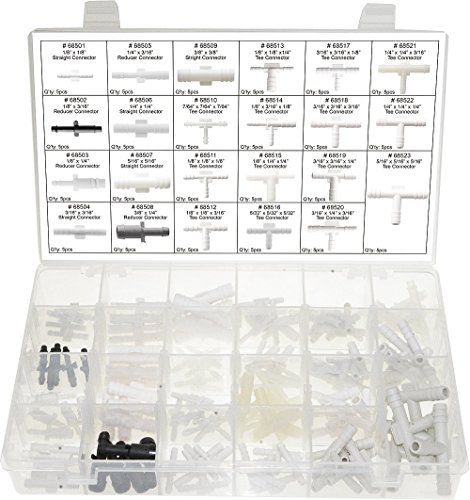 Swordfish 60850-115Pc Vacuum Tee Connector Assortment, 23 Sizes #TOP28