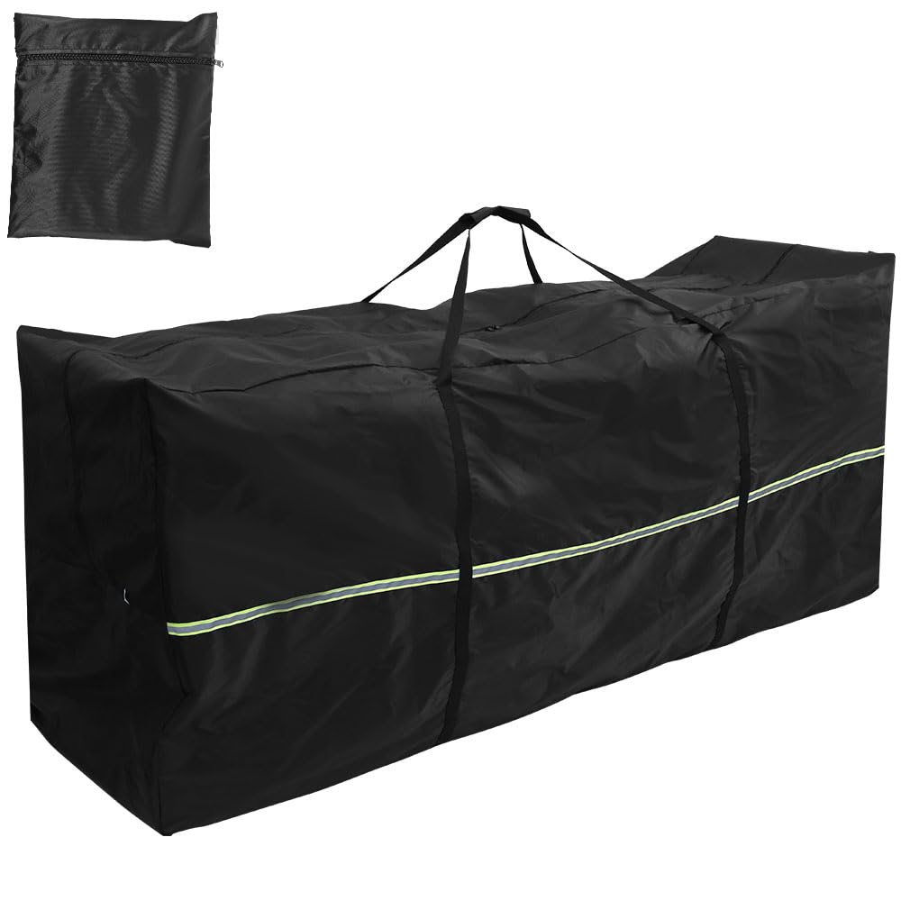 Zejexxb Garden Furniture Cushion Storage Bag Heavy Duty 210D Oxford Fabric Rip Proof Waterproof Anti-Uv Extra Large Storage Bag With Handle And Zipper For Outdoorfor Christmas Tree Protective Cover (L)