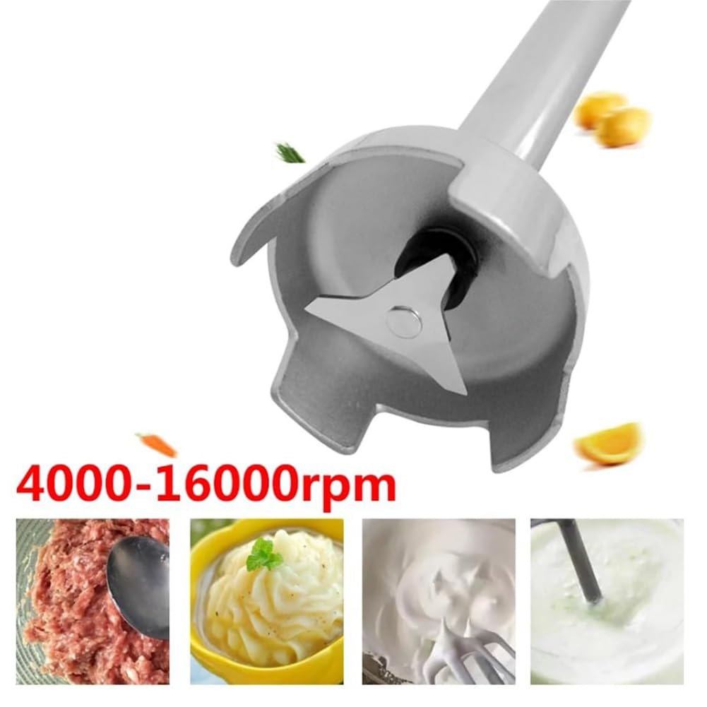 Zestaw blendera ręcznego o mocy 750 W, komercyjny blender ręczny ze stalowym mieszadłem i trzepaczką do jajek, zmienna prędkość 8000–18000 obr./min, elektryczny blender ręczny (500mm)
