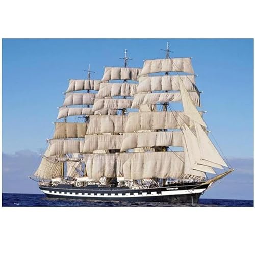 1000 Pieces Adult Wooden Jigsaw Puzzle Plain Sailing Beautiful Landscape Paintings Stress Reducing Toys Christmas Day Gifts