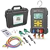 Digital Manifold Gauge for 93 Refrigerant Digital Manifold Gauge Set HVAC Pressure&Temp Test Air Conditioning Tools & Equipment Supercooling/Superheating Test HVAC Digital Gauges with 3.5"LCD Display #1