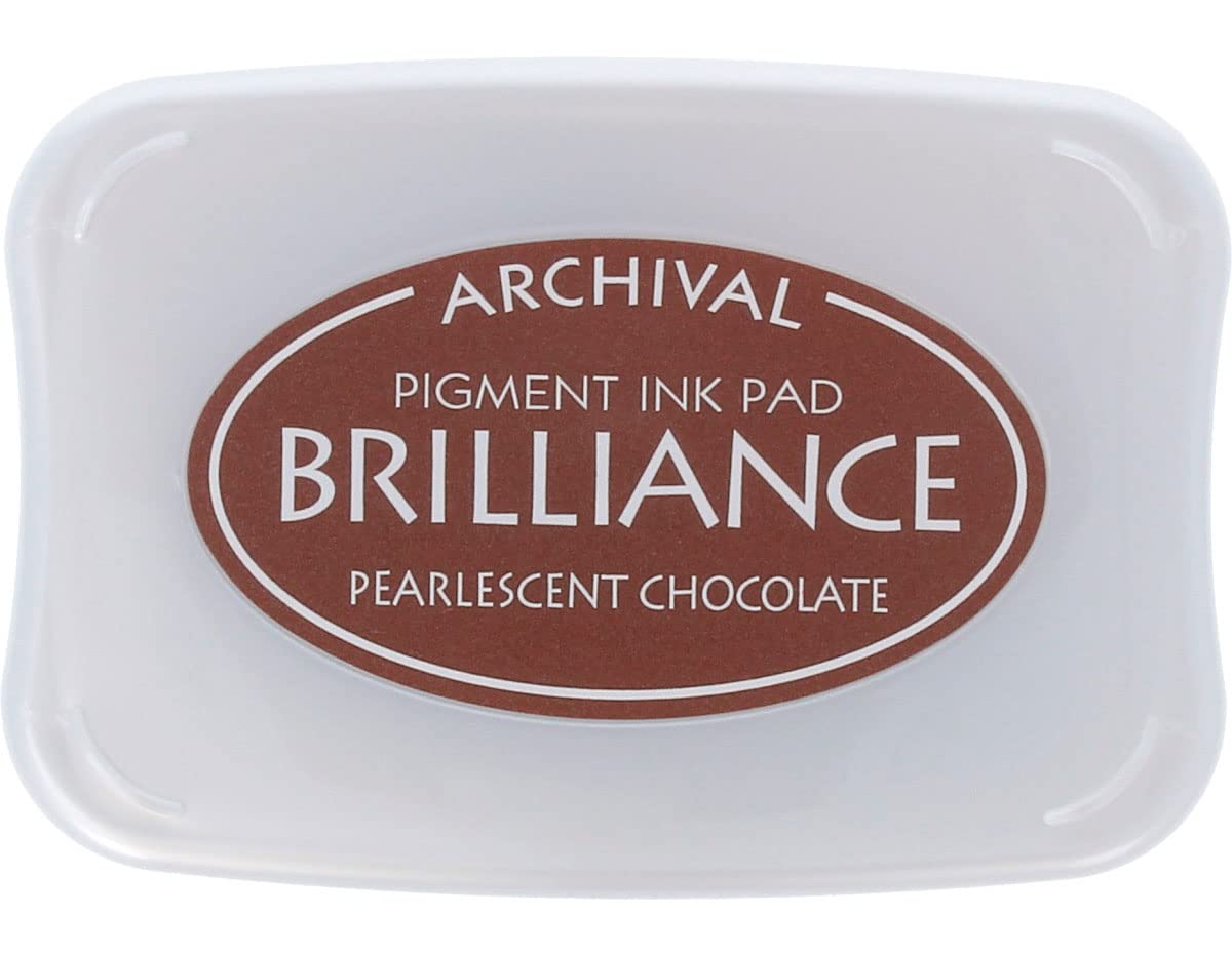 Tsukineko Brilliance Full-Size Pad, Pearlescent Chocolate