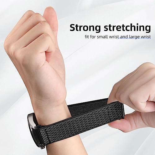 Image of Easuny 22mm Watch Bands Compatible for Samsung Galaxy Watch 3 45mm Band /Galaxy Watch 46mm /Gear S3 Frontier, Stretchy Adjustable Elastic Nylon Woven Loop Wristband for Men Women