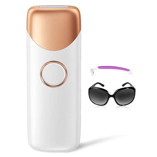 Ubroo Depilação A Laser Com Resfriamento 5°C, Dispositivo De Ipl Indolor, 3 Em 1, Máquina Doméstica Para Mulheres E Homens, Depilador Permanente Por Eletrólise No Rosto Corpo (Roxo)