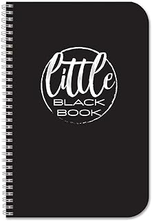 BookFactory Little Black Book/Pocket Address Book/Mini Black Address Book - 100 Pages, 3.5'' x 5.25'', Wire-O (Made in USA)