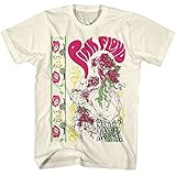 American Classics Pink Floyd Psychadelic Tea '66 Marquee London Adult Short Sleeve Vintage Style Graphic T-Shirt, Natural
