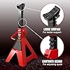 Big RED 12 Ton Jack Stands with Lock Adjustable Height to 28.15'', Fit for Cars, SUVs, and Most Automobiles, Red, 2 Pack #2