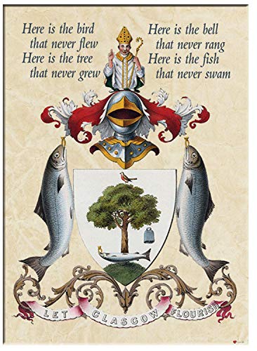 Glasgow Devise Scénique Aimant Métallique pour Réfrigérateur Cover