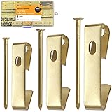 isunny Picture Hanging Hooks 3050100lbs Heavy Duty Picture Hangers 100 Pack Picture Hooks with Nails 3 Sizes Picture Hanging Kit Professional Hooks for Hanging Pictures Gold Gold lbs