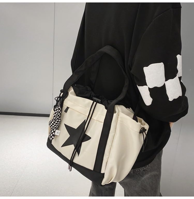 Bolso cruzado Y2K estilo grunge con colgante de estrella miniatura 3