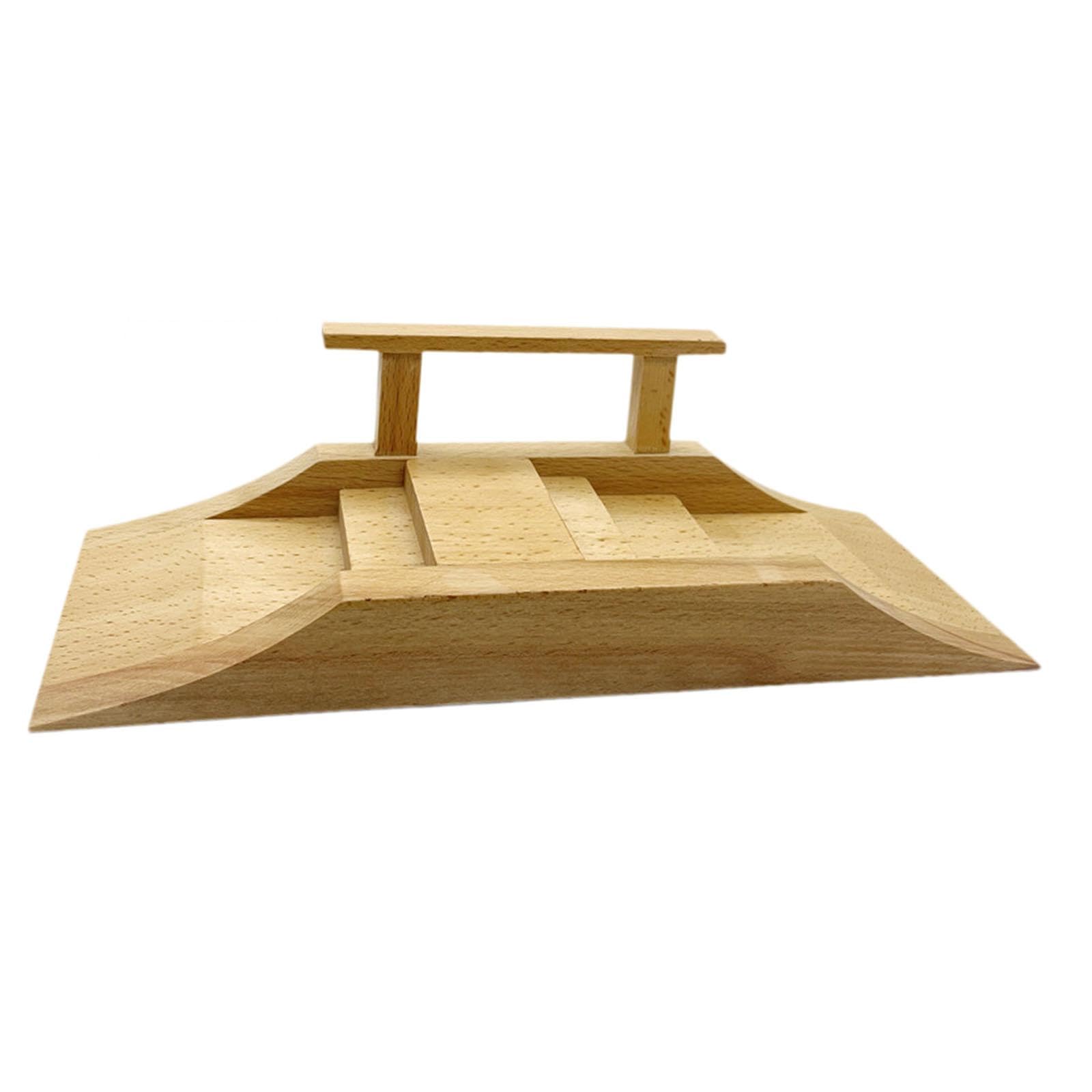 Wooden Fingerboard Ramp Accessorio Skate Park Dita in Legno Rampa per Fingerboard Ostacolo Allenamento Abilità Motoria Oggetto Multifunzionale Resiste, Style C