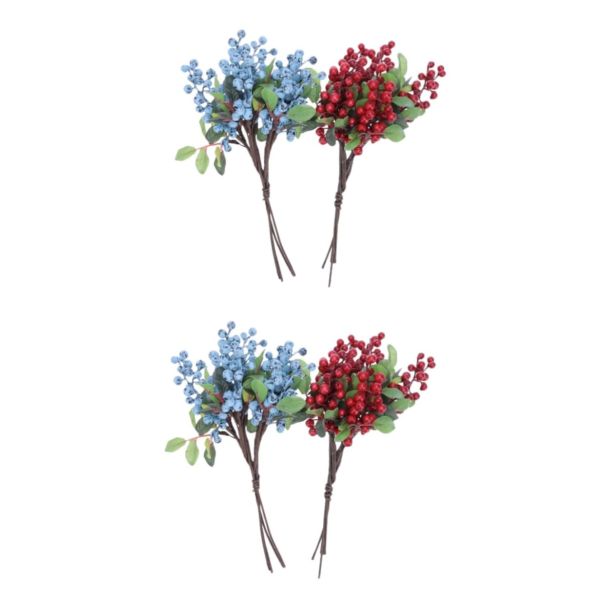 Amosfun 20pezzi Bacche Artificiali Simulato Decorazioni Natalizie Realistiche e Speciali