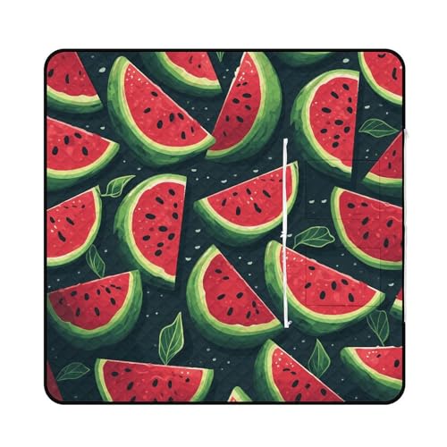 Couverture de plage imperméable pliable pastèque grand tapis camping - 2