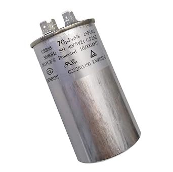 CBB65 Run Capacitor 250VAC 250V AC 70uF 70 uF MFD C.S2 40/70/21 50x90mm UL مدرج