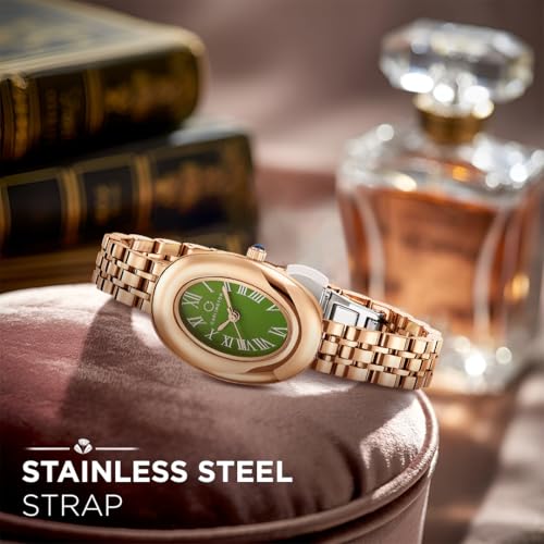 Image of Carlington Diva Series Analog Women Wrist Watches with Stainless Steel Chain Strap | Premium Fashion Watches for Ladies | CT - 109