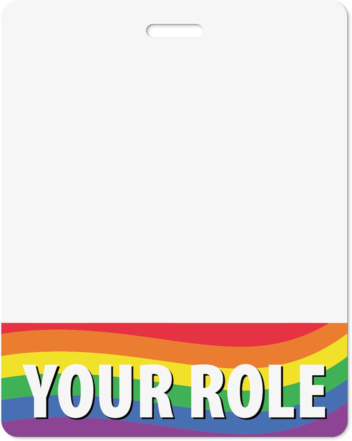 Customizable Bright Blue Horizontal Oversized Badge Buddy ID Backer Card (20 Pcs) - Double Sided Print - Durable and Water Resistant Ideal for Nurses, Doctors, Healthcare Professionals