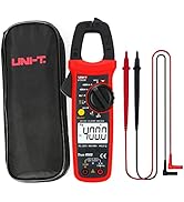 UNI-T Digital Clamp Meter UT203R AC Current True RMS Volt Amp Ohm Meter HVAC Clamp On Multimeter,...