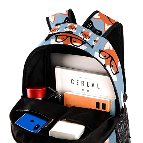 Sac à dos de voyage loisirs et campus avec compartiment bouteille motif renards