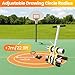 Court Line Tape Machine,Playing Field Line Striping Machine,Parking Lot Striping Machine,Adjustable Floor Paint Tape Applicator for Basketball Courts, Driveways, Workshops