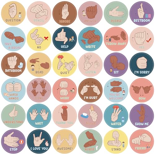 Adecortalk 36 Pcs Boho Classroom Hand Signals Posters for Teachers