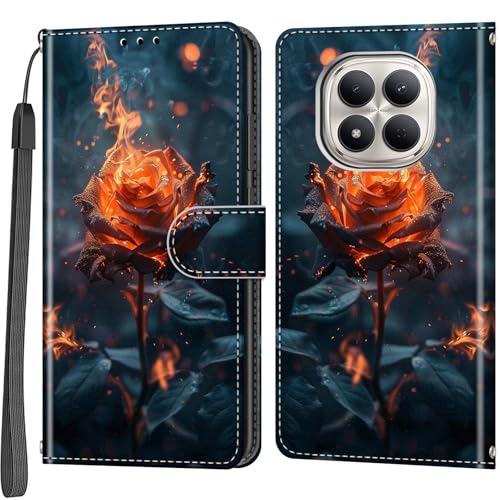Housse Redmi Note 15 Pro 4G étui cuir flamme idéal pour voyager léger avec cartes et dragonne