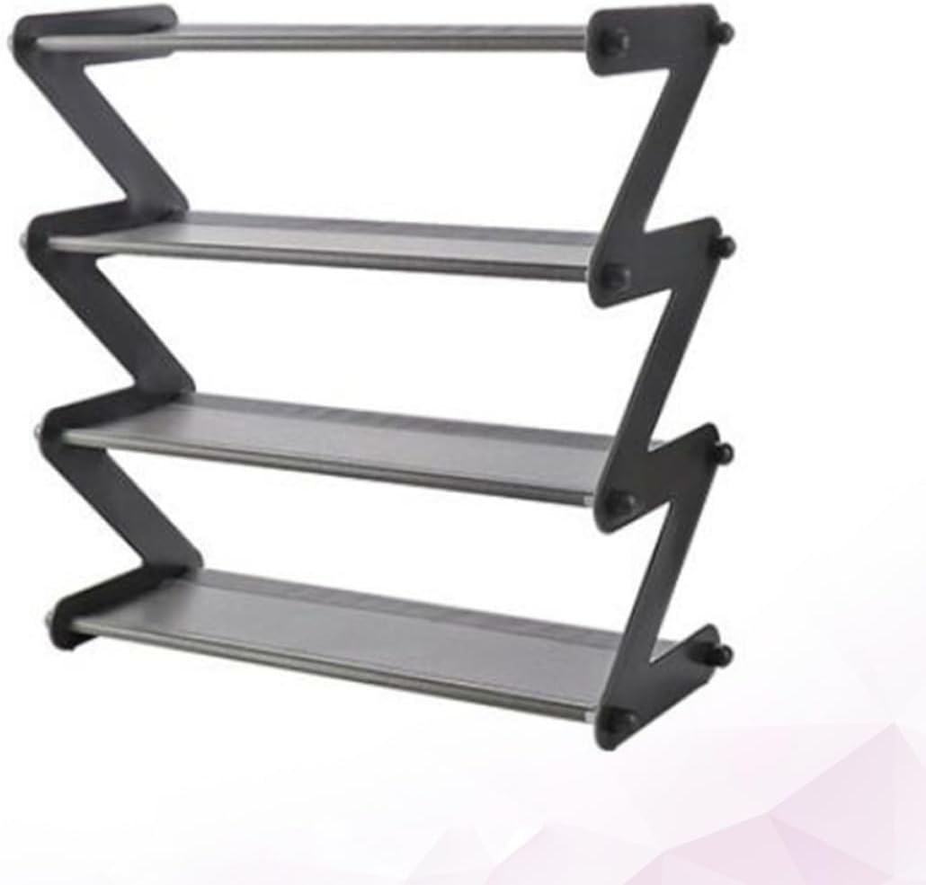 Stainless Steel Layered Shoe Storage Rack for Closets, Space Saving