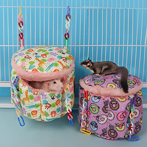 Jevnd Rat Hammock, Rat Hanging Bed, Sugar Glider Cage Accessories, Guinea Pig Hammock Warm Sleeping Nest Bed, Small Animals Cage Hammock For Rat, Sugar Glider, Squirrel, Hamster, Parrot #TOP3