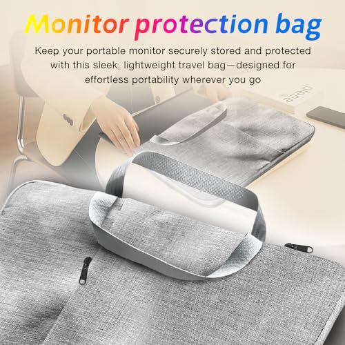 Image of 18.5 inch Portable Monitor 120Hz FHD 1080P, USB-C HDMI Laptop Screen Extender, Second Display for Laptop /PC /Mac /PS5 /PS4 /Switch, Travel Monitor with Protective Sleeve, VESA Mountable