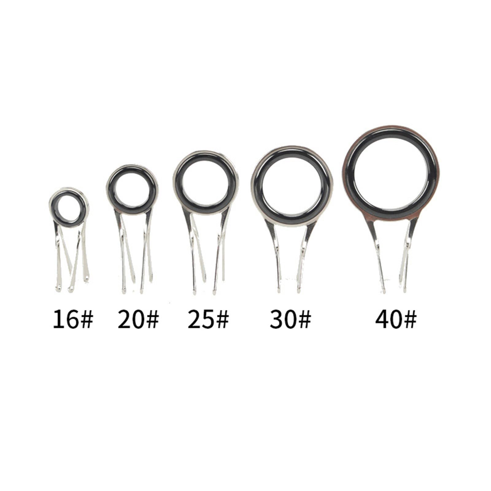 Guide per canna da pesca Guide di ricambio Telescoplc Anelli di guida in acciaio inossidabile Accessori per attrezzatura da pesca Aste per canna da pesca Guide per lenze