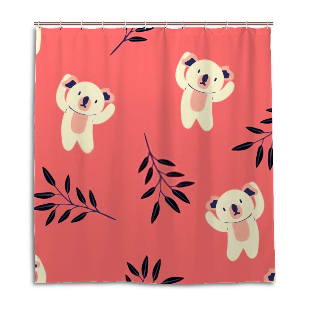 Rideau de douche anti éclaboussures poisson koala facile à laver