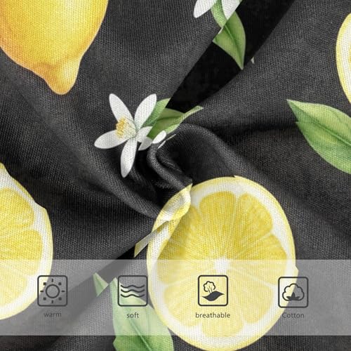 Girls Underwear Toddler 2t Cotton Cute Panties Girl Print Kids Briefs Undies Watercolor Lemons White Floral Black3