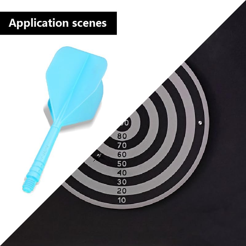 Miniatura 6 de Vuelos de dardos integrados de forma estándar  6 piezas, eje de dardos de entrenamiento y vuelos, ejes de dardos y vuelos para 2BA Dart Barrels Dart