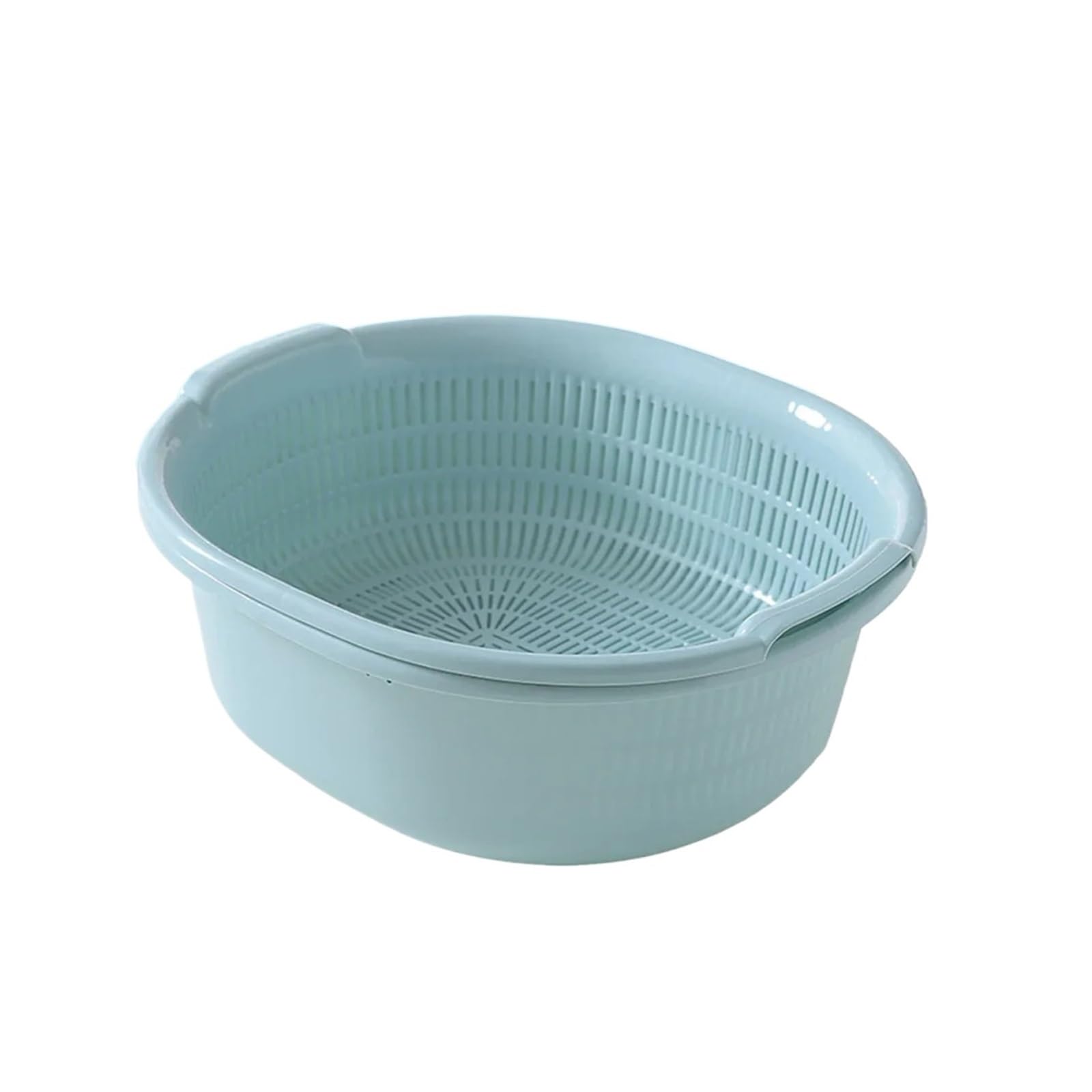 Juego de colador lavado cocina apilable 2 en 1, escurridor de verduras y bol para alimentos