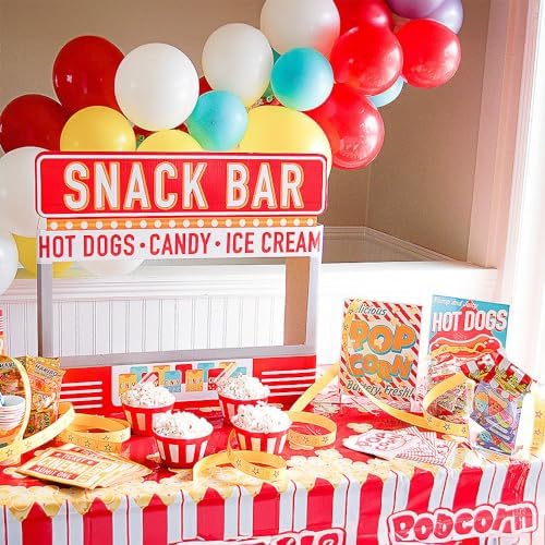 Popcorn Plastic Tablecloth - Rectangular - 108" x 54" - Disposable Party Supplies - 1 Piece image 5