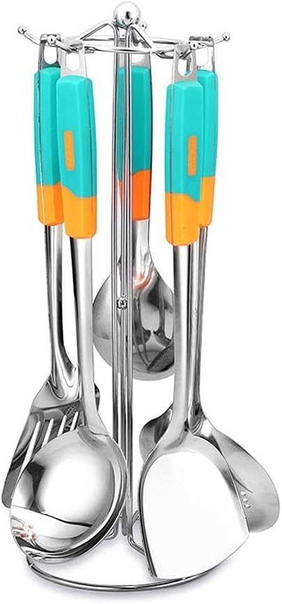 Kitchen Cooking Utensil Set (5 Piece) Stainless Steel Kitchenware Thickened Porridge Spoon Set Household Kitchen Supplies Lightweight and durable cooking spatula