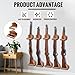 GlikCeil 3 Set Vertical Gun Rack Hardwood Gun Rack Holder Wall Mount Wooden Hooks Hangers for Wall for Rifles Shotguns Bows Display Storage (Classic,Brown)
