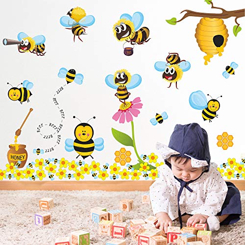 PEGATINAS PARED 3D ABEJA VINILO 6 PIEZAS COLORIDO miniatura 5